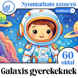 Nyomtatható galaxis színező gyerekeknek 60 oldalon