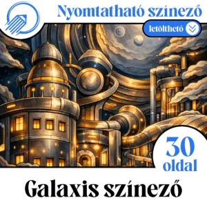 Nyomtatható galaxis színező felnőtteknek 30 oldalon