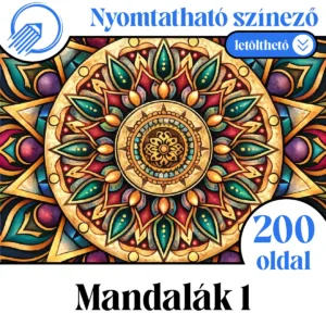 Nyomtatható mandala színező - 200 oldal