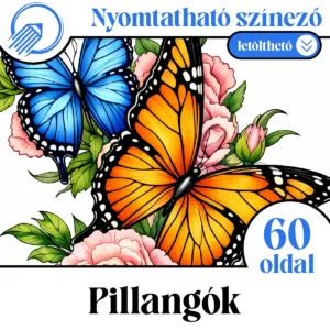 60 oldalas nyomtatható pillangós színező