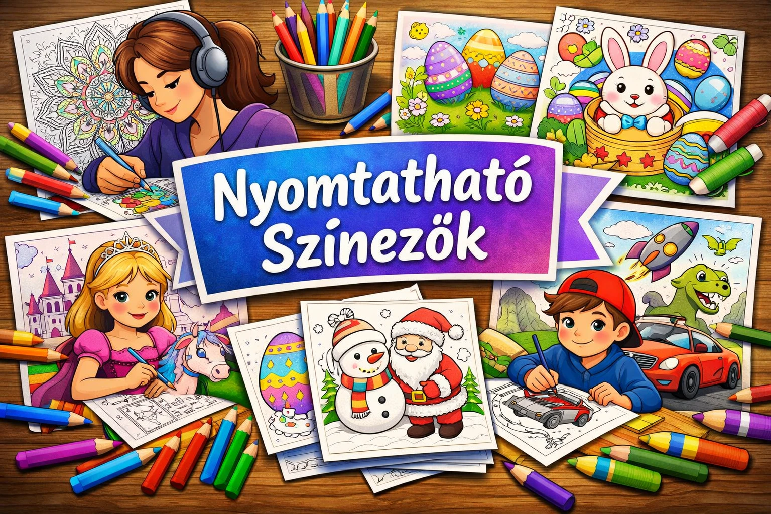 Nyomtatható színezők gyerekeknek és felnőtteknek egy helyen.