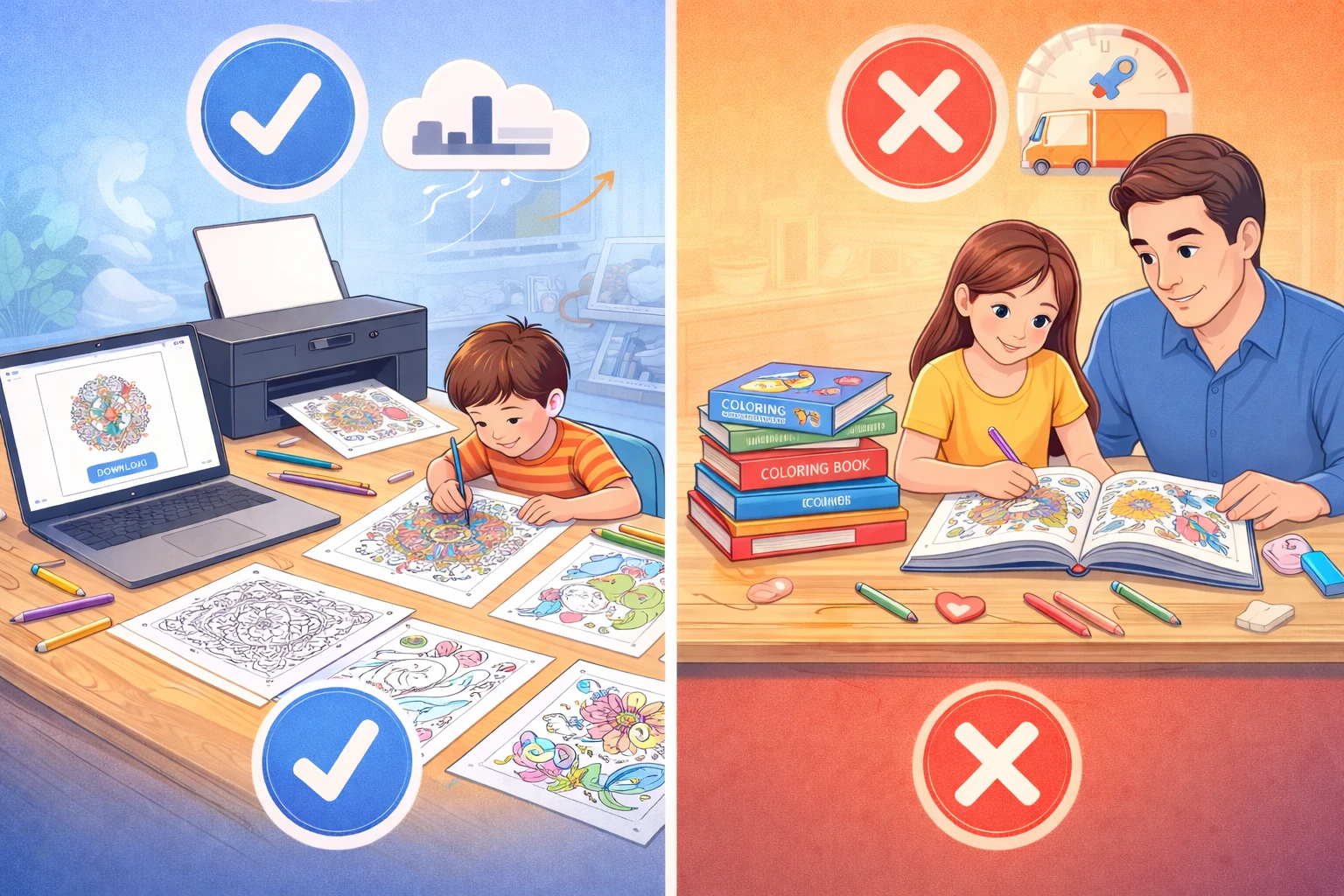 Nyomtatható színező vagy színezőkönyv vásárlása a jobb? - Mutatjuk