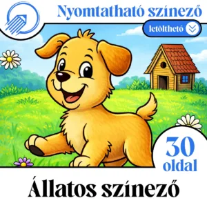 Nyomtatható állatos színező gyerekeknek - 30 oldal