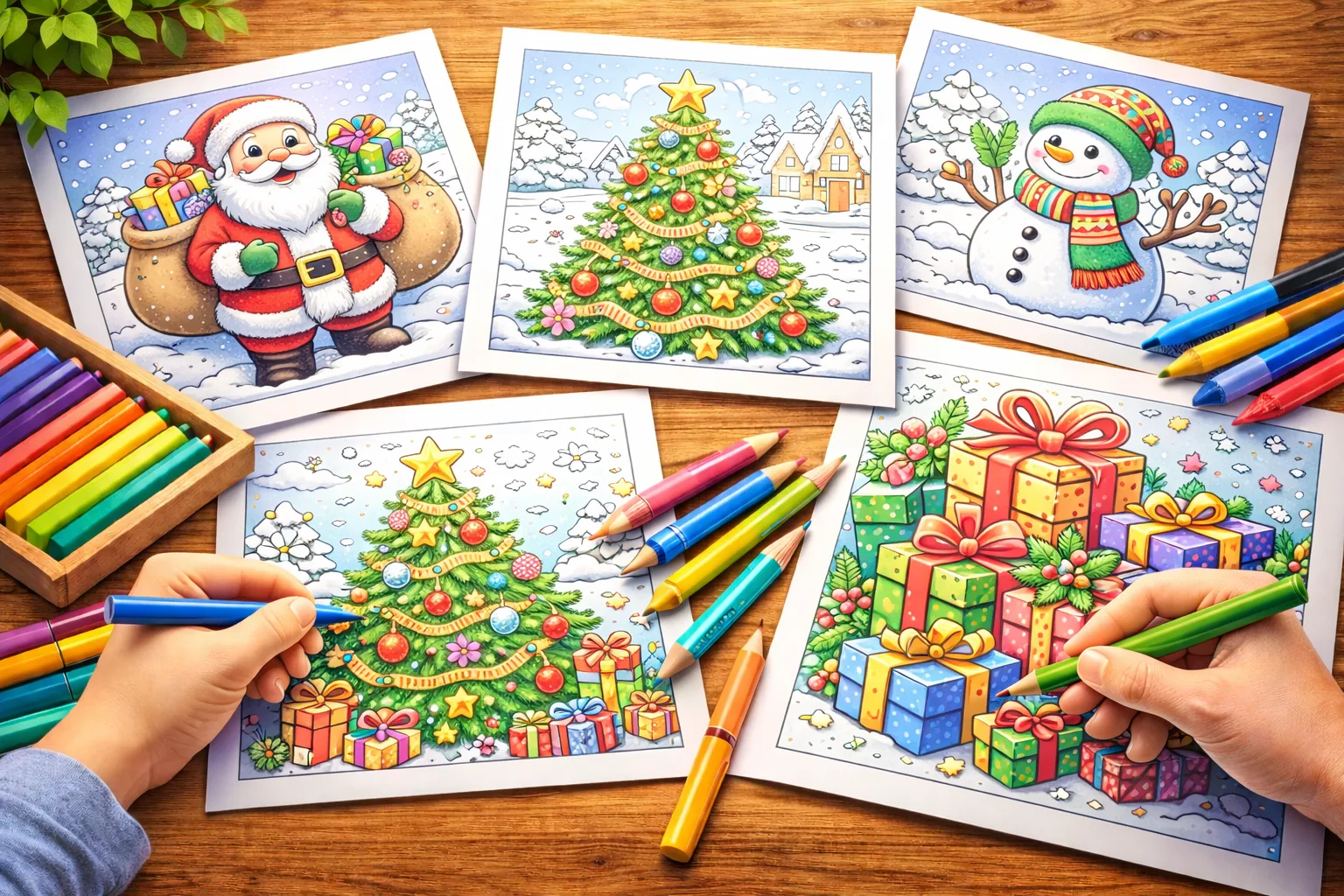 Karácsonyi színezők gyerekeknek és családoknak