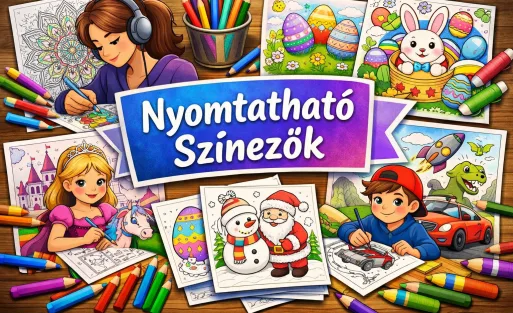 Nyomtatható színezők gyerekeknek és felnőtteknek egy helyen.