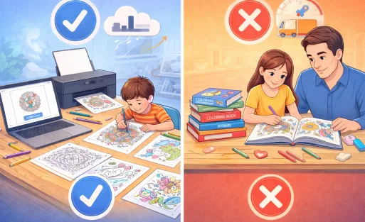 Nyomtatható színező vagy színezőkönyv vásárlása a jobb? - Mutatjuk